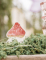 Détail d un champignon en papier des 6 décorations à poser fée