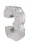 Piñata holographique argent chiffre 3 40 x 28 x 8 cm pour anniversaire
