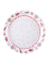 10 assiettes blanc et rouge motif gourmandises de noël 23 cm en carton