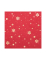 10 petites serviettes en papier rouge flocon d'or 25 x 25 cm de Noël