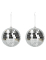 2 Boules disco argentées 10cm