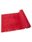 Chemin de table en velours rouge étoiles dorées 3m