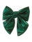 Nœud en tissu métallisé vert foncé 15 cm