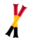 Bâtons croisés des bâtons gonflables tap-tap Belgique pour supporter noir jaune rouge