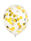 6 Ballons transparents confettis dorés 30 cm