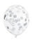 6 Ballons transparents confettis argentés 30 cm