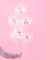 Grappe de ballons transparents confettis argentés pour fête
