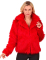 Manteau en fausse fourrure rouge adulte