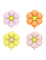 4 Ballons en aluminium Marguerite 65 cm