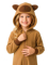 Gros plan sur la capuche du déguisement Capybara pour enfant