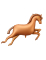 Ballon aluminium géant Cheval au galop 1.25 x 1 m
