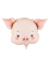 Ballon aluminium Cochon 61 x 36 cm