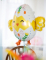 Vue d ensemble du ballon aluminium Poussin avec ses ailes et ses petites pattes orange