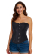 Corset noir à laçage femme