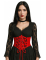 Corset élastique rouge motif papillon