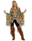 Poncho tie and dye multicolore adulte