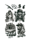 Planche de motifs variés du Tatouages thug life pour adulte