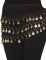 Ceinture orientale noire à piécettes