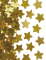 Détail des confettis étoiles du canon à confettis étoiles métallisées dorées