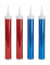 4 Fontaines scintillantes à changement de couleur bleu et rouge 12 cm 50 sec