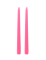 2 Bougies chandelles rose 25 cm