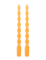 2 Bougies chandelles torsadées orange 25 cm