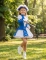 Déguisement Majorette bleue luxe fille