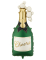 Ballon aluminium bouteille de champagne vert foncé 34 x 93 cm
