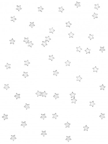 48 étoiles miroir argentées 1 cm confettis de table
