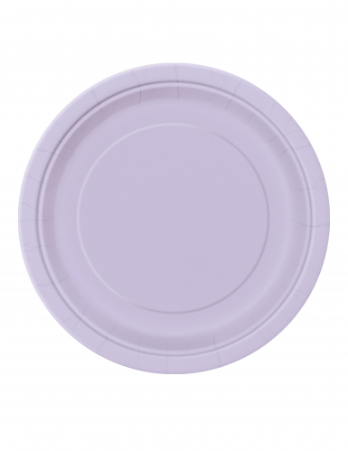 16 grandes assiettes en carton lavande 21.9 cm pour table