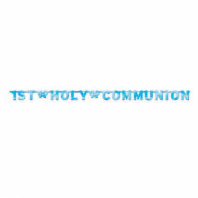 Guirlande lettres 1st holy communion 1,2 m bleue