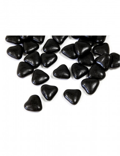 Dragées mini coeur chocolat couleur noir 250 gr pour communion