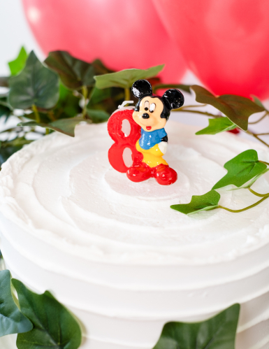 Bougie numéro 8 Mickey anniversaire Disney
