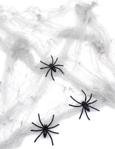 Toile d'araignée blanche avec araignées 20 g Halloween
