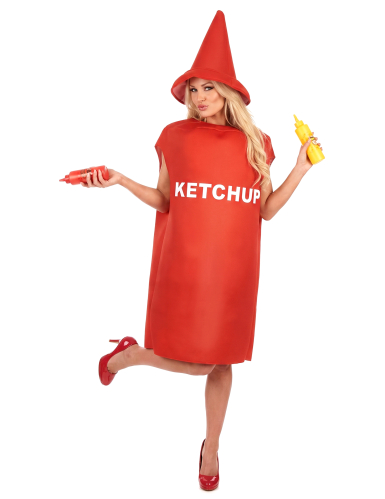 Déguisement pot de ketchup adulte