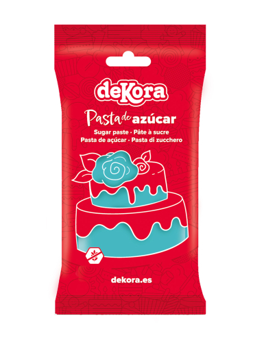 Pâte à sucre sans gluten bleue 250 g pour modelage