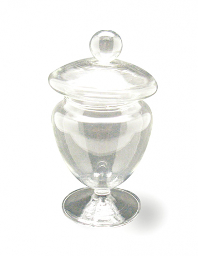 Mini bonbonnière confiseur sur pied 12 cm en verre