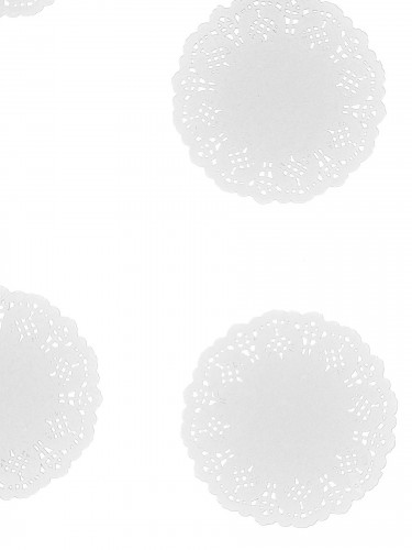 10 petits napperons en papier dentelle blanc 11,5 cm
