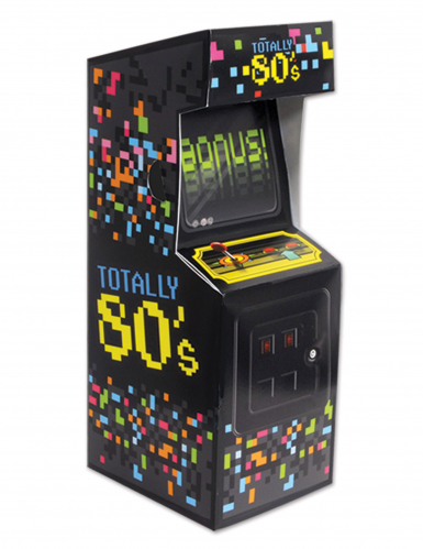 Centre de table mini arcade jeu vidéo années 80's en carton