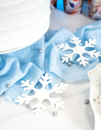 10 flocons de neige blanc en carton 10 cm, décoration de Noël