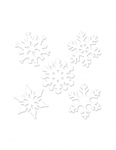 10 flocons de neige blanc en carton 10 cm, décoration de Noël
