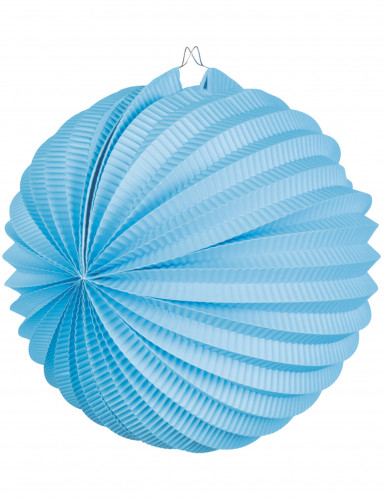 Lanterne boule bleu turquoise 23 cm pour suspension