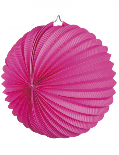 Lanterne boule fuchsia 23 cm à suspendre
