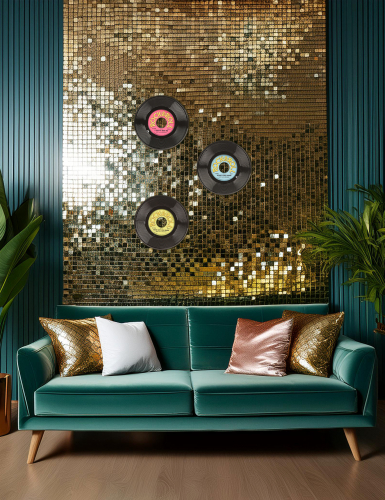 3 disques vinyles 23 cm décoration rock & roll