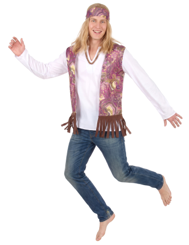 Déguisement hippie à franges homme