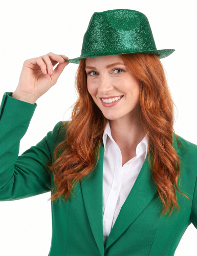 Chapeau pailleté vert adulte
