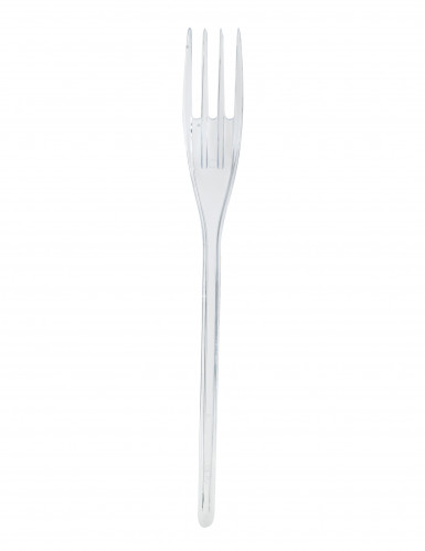 20 fourchettes en plastique transparent 18 cm pour décoration de table