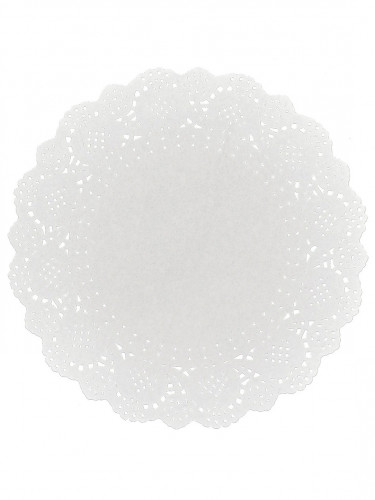 6 napperons en papier dentelle blancs 26,5 cm