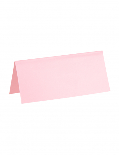 10 marque-places rectangle rose clair en carton