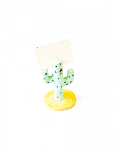 Marque place en résine cactus 6 cm pour table mexicaine